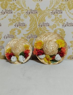 sombrero paja flores
50 y 40 cm