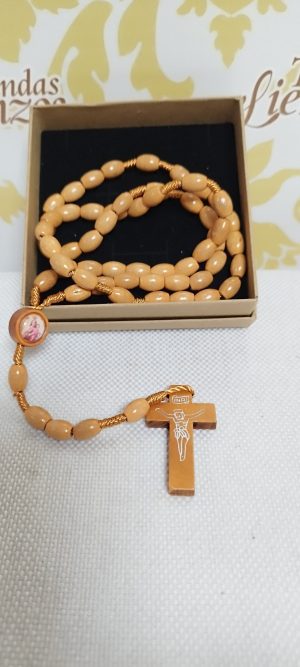 Rosario madera clara