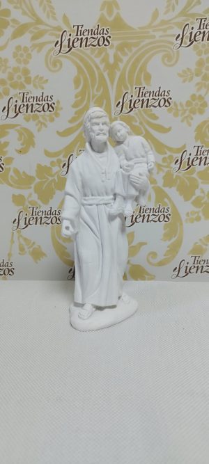 pastor con niño en brazos 20 cm, marmolina