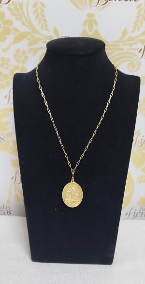 Medalla San José con cadenaacero
