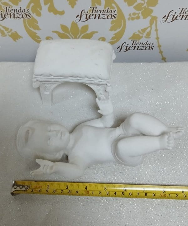 Niño Jesús sentado,  27 cm, marmolina - Imagen 6