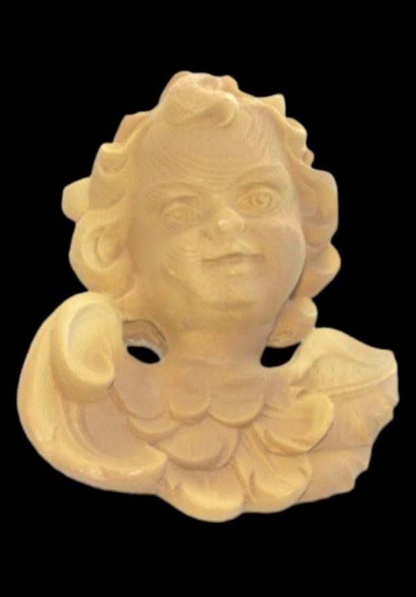 Cabeza ángel, 15 cm resina