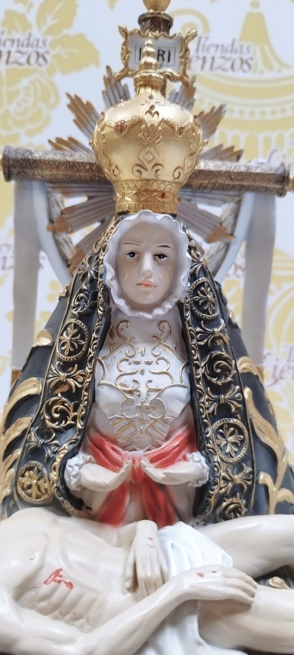 Virgen de las Angustias 30 cm, resina - Imagen 3