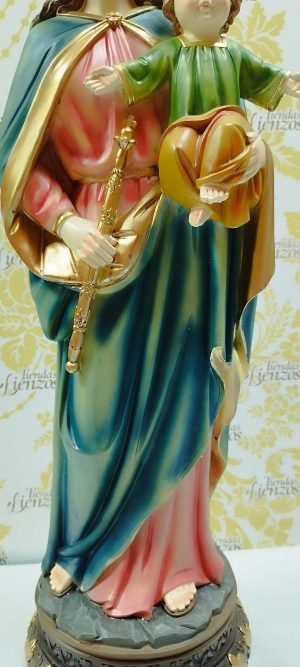 Virgen María Auxiliadora 58 cm , resina - Imagen 4