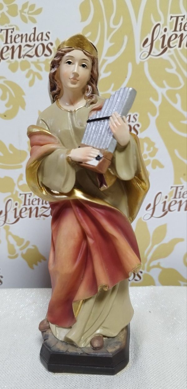 Figura Religiosa Santa Cecilia, 20 cm , resina - Imagen 2