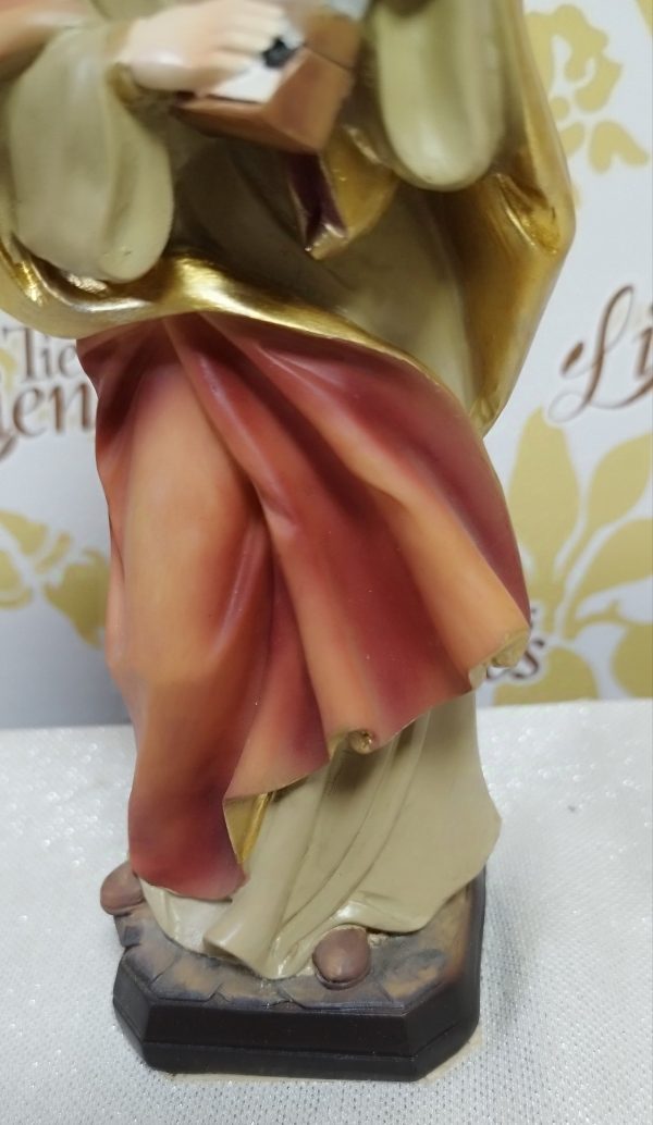 Figura Religiosa Santa Cecilia, 20 cm , resina - Imagen 4