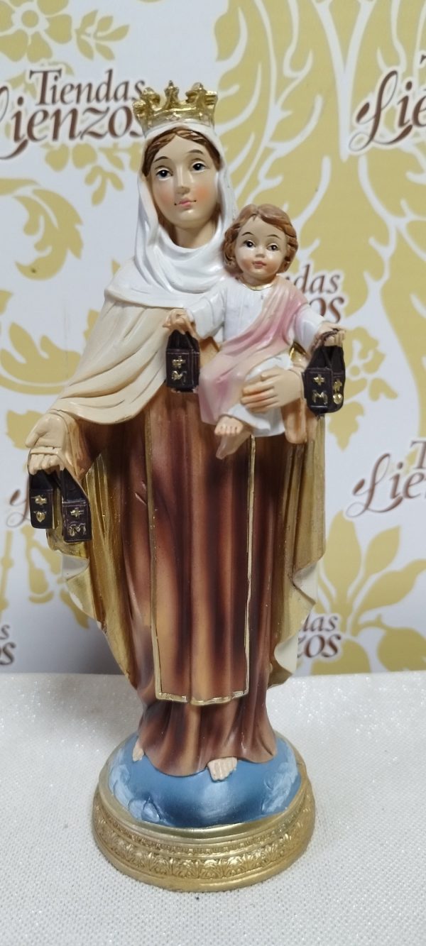 Virgen del Carmen de 21 cm, resina - Imagen 2