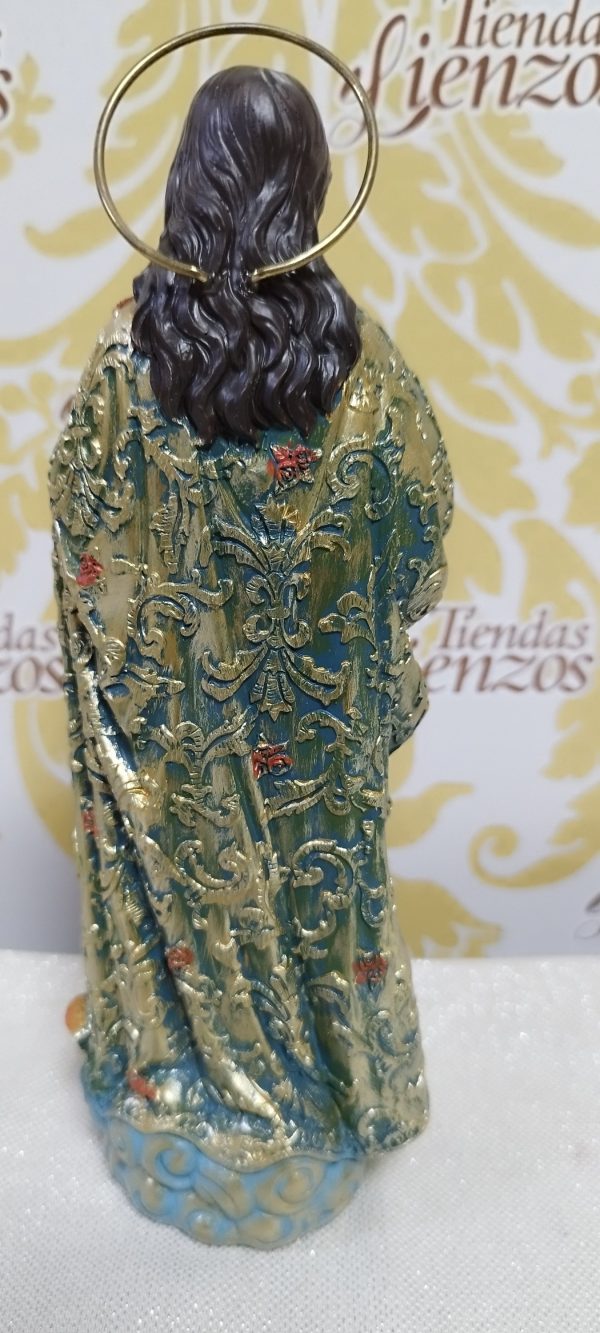 Virgen Inmaculada , 22 cm  resina - Imagen 7