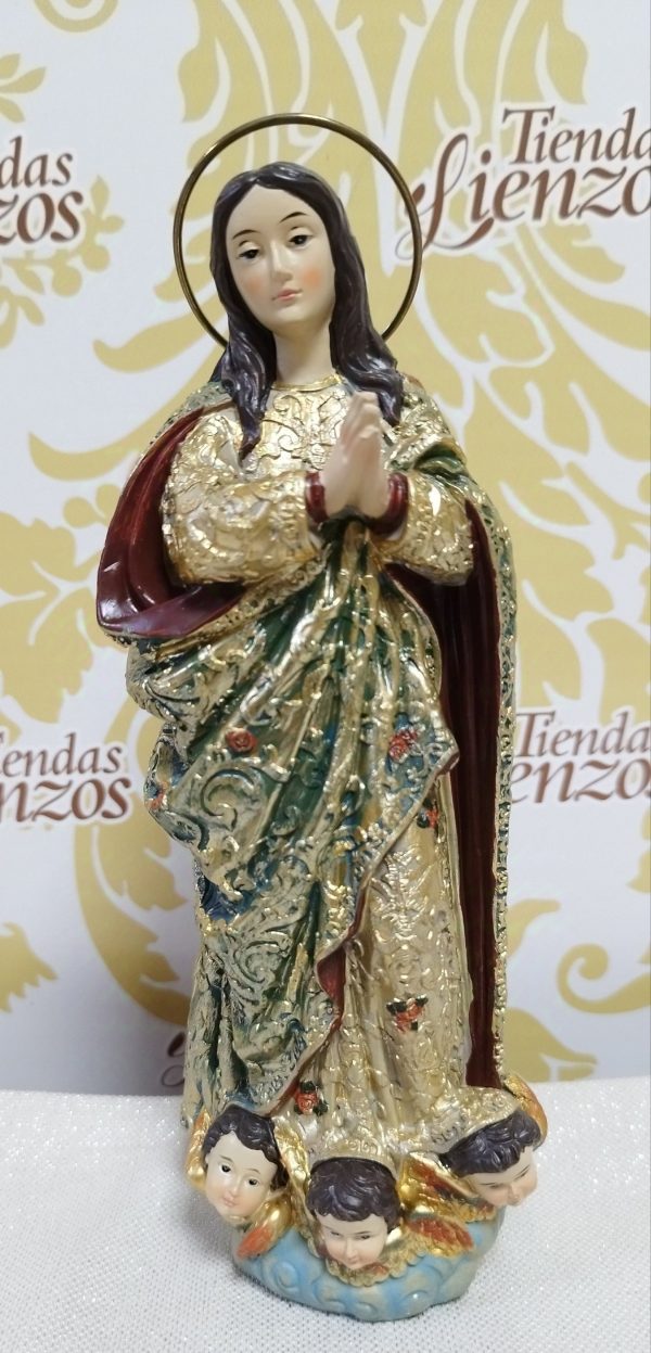 Virgen Inmaculada , 22 cm  resina - Imagen 2