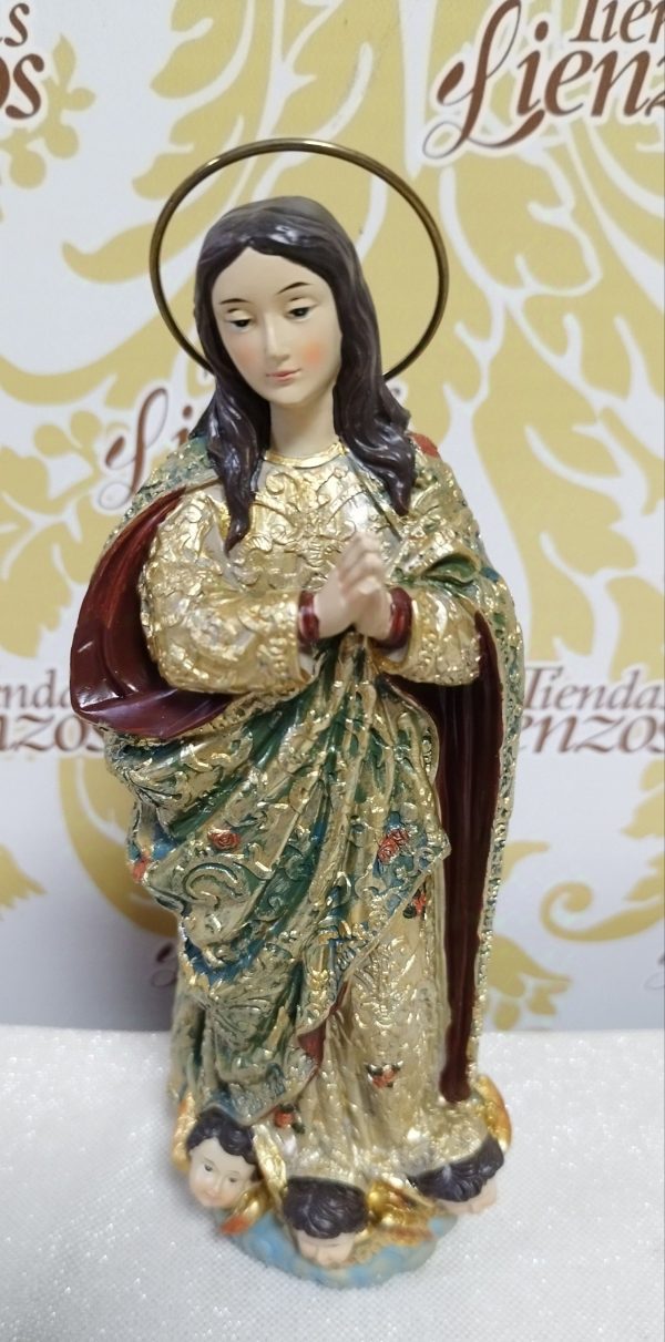 Virgen Inmaculada , 22 cm  resina - Imagen 3