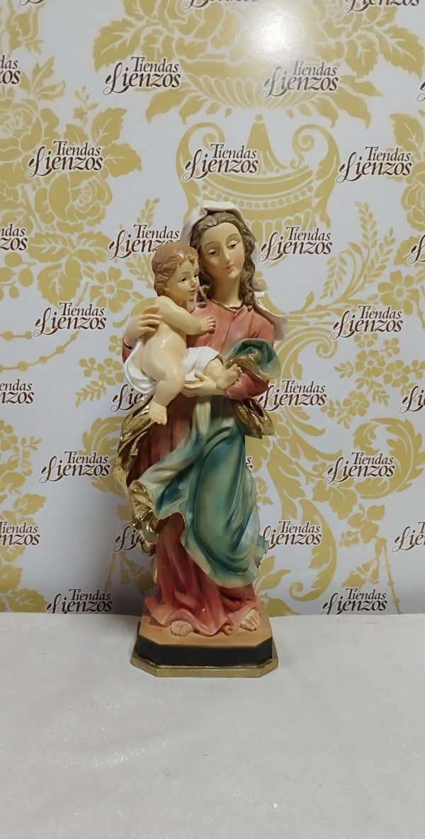 Virgen con niño  38 cm
resina