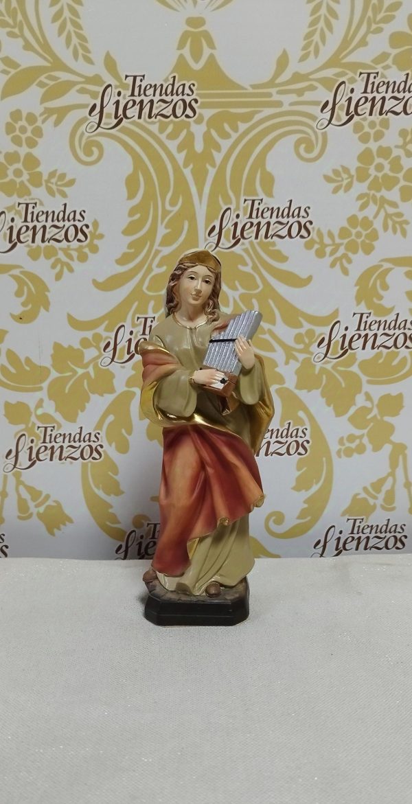 Figura Religiosa Santa Cecilia, 20 cm , resina