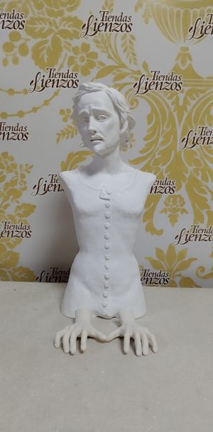 Busto y manos San Juan26 cm , marmolina
